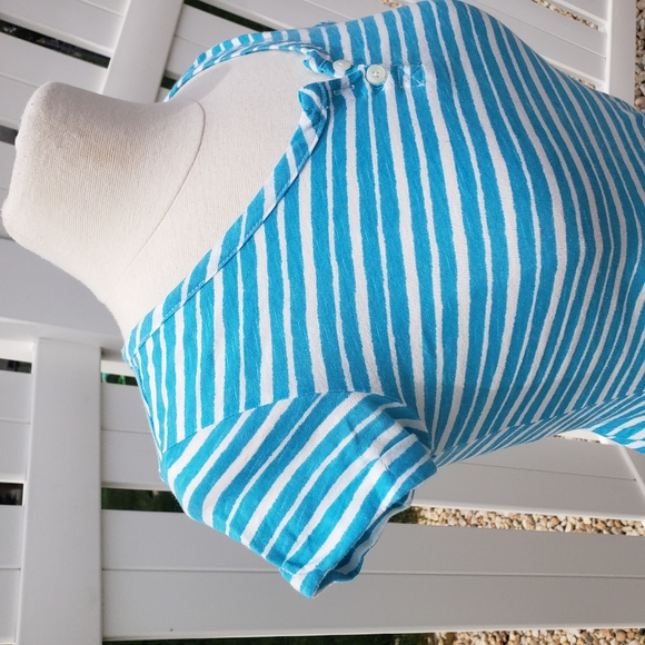 Gap Blue White Striped Short-sleeve Top - Picture 2 of 5